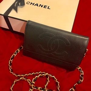 Authentic Chanel CC Caviar wallet